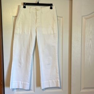 EUC cabi white cropped jeans